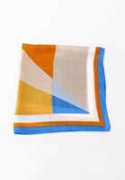 Bayan Mavi Desenli Fular