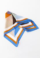 Bayan Mavi Desenli Fular