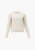 Bayan Krem Modal İkili Bluz