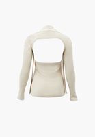 Bayan Krem Modal İkili Bluz