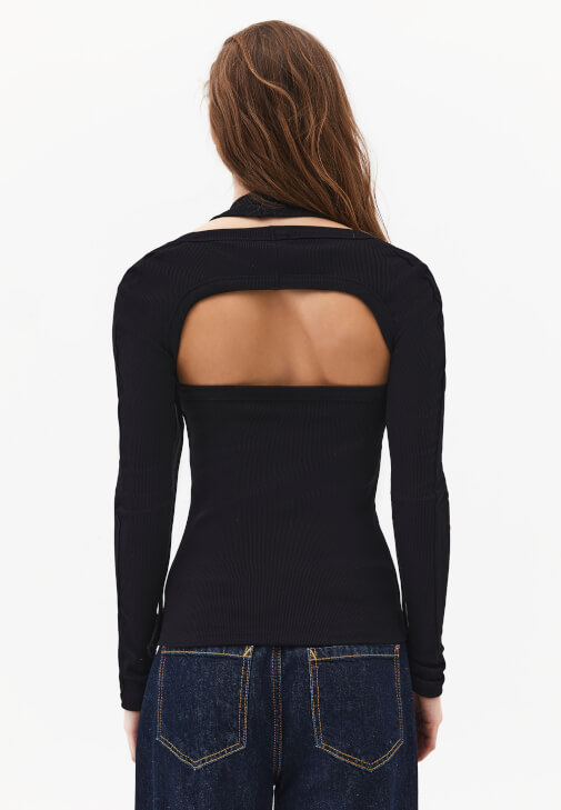 İkili Bluz ve Denim Pantolon Kombini