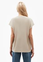 Bayan Bej Modal Sıfır Yaka Tişört