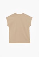 Bayan Bej Modal Sıfır Yaka Tişört