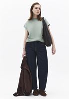 Bayan Yeşil Modal Bot Yaka Tişört