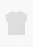 Bayan Beyaz Modal Bot Yaka Tişört