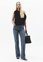 Bayan Siyah Modal Asimetrik Tişört