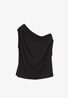 Bayan Siyah Modal Asimetrik Tişört