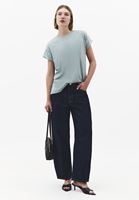 Bayan Yeşil Modal Taş Detaylı Tişört