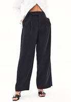 Bayan Siyah Modal Straight-Fit Pantolon