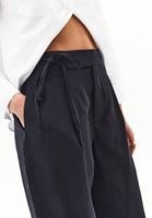 Bayan Siyah Modal Straight-Fit Pantolon