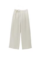 Bayan Krem Modal Straight-Fit Pantolon