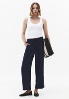 Bayan Lacivert Modal Straight-Fit Pantolon