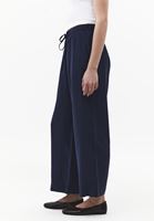 Bayan Lacivert Modal Straight-Fit Pantolon