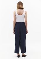Bayan Lacivert Modal Straight-Fit Pantolon