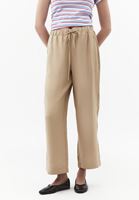 Bayan Bej Modal Straight-Fit Pantolon