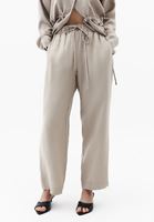 Bayan Bej Modal Straight-Fit Pantolon