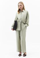 Bayan Yeşil Modal Straight-Fit Pantolon