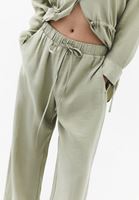 Bayan Yeşil Modal Straight-Fit Pantolon