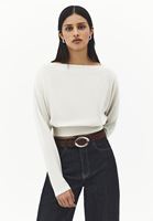 Bayan Krem Modal Bot Yaka Kazak