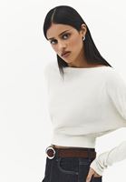 Bayan Krem Modal Bot Yaka Kazak