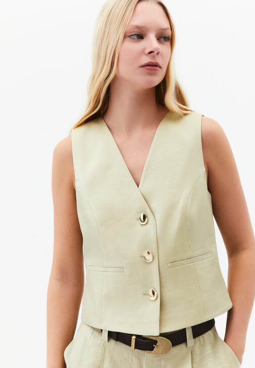 Modal Yelek ve Modal Wide-Leg Pantolon Kombini