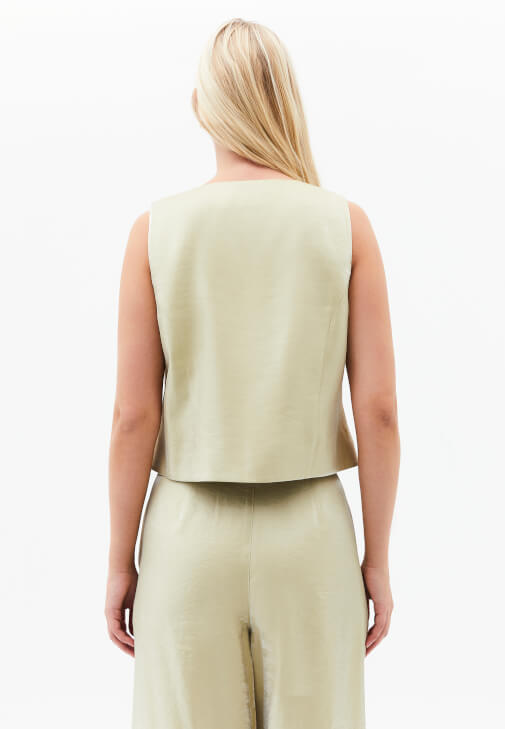 Modal Yelek ve Modal Wide-Leg Pantolon Kombini