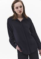 Bayan Siyah Modal Oversize Gömlek