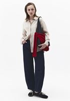 Bayan Bej Modal Oversize Gömlek