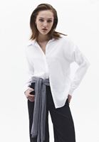 Bayan Beyaz Modal Oversize Gömlek