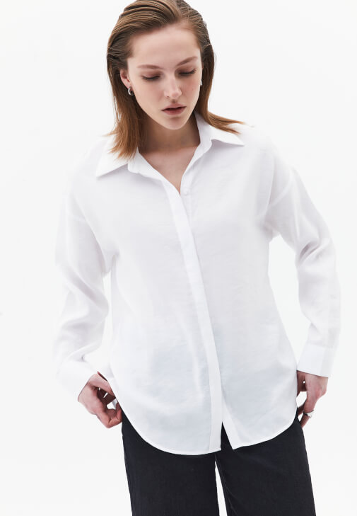 Modal Oversize Gömlek ve Pantolon Kombini