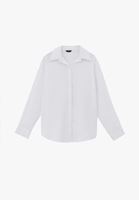 Bayan Beyaz Modal Oversize Gömlek