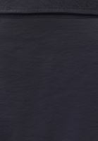 Bayan Siyah Modal Balon Kollu Crop Bluz