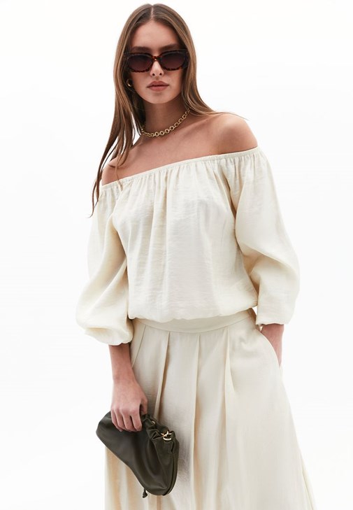 Modal Bluz ve Balon Etek Kombini