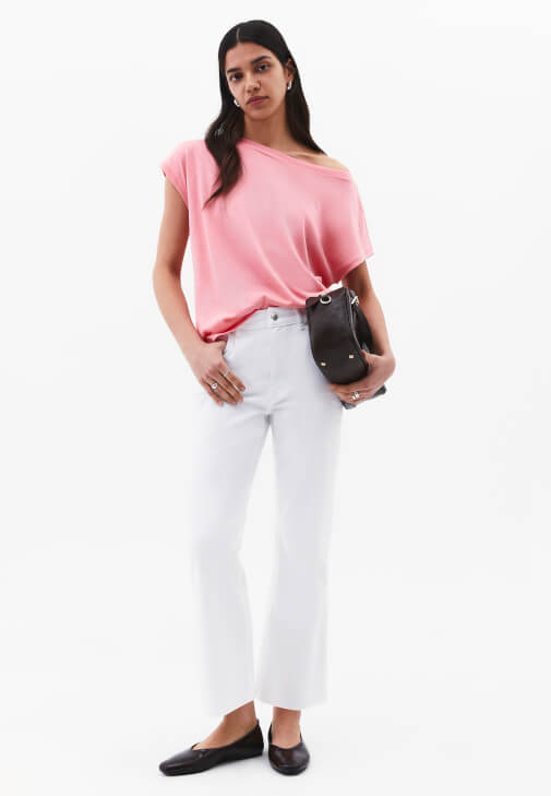  Modal Tişört ve Kick Flare Pantolon Kombini