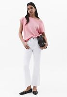 Bayan Pembe Modal Bot Yaka Tişört