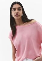 Bayan Pembe Modal Bot Yaka Tişört