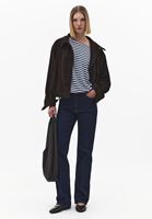 Bayan Çok Renkli Modal Bot Yaka Tişört