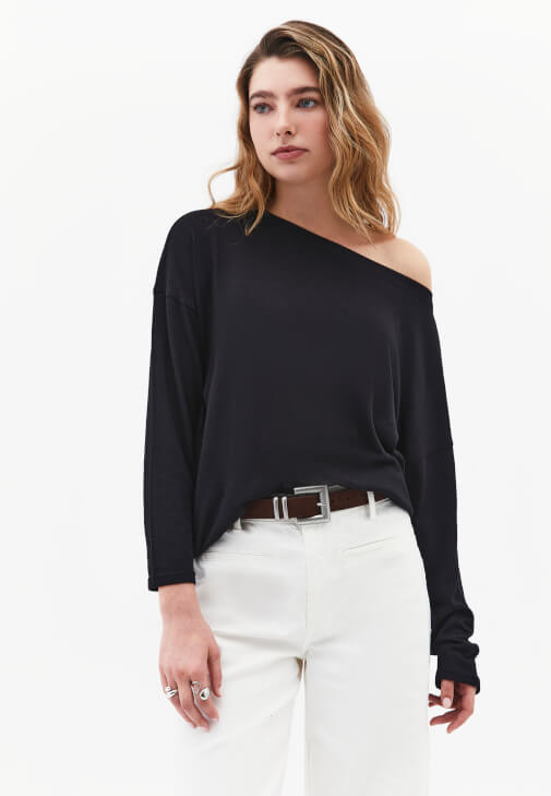 Modal Kazak ve Wide-Leg Pantolon Kombini