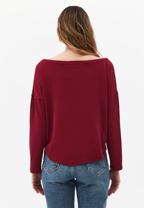 Modal Kazak ve Bootcut Pantolon Kombini