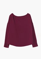 Bayan Kırmızı Modal Bot Yaka Kazak