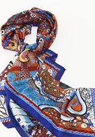 Bayan Çok Renkli Desenli Fular