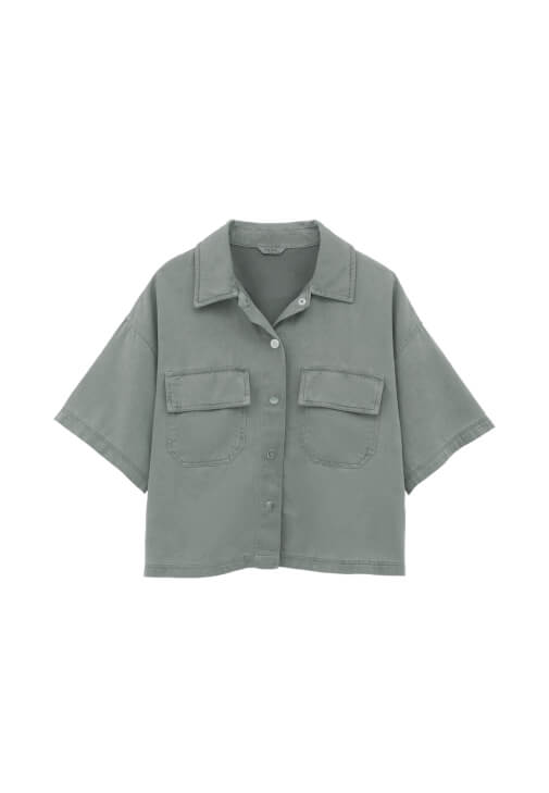 Tencel Cepli Gömlek ve Şort Kombini