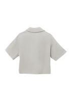 Bayan Krem Cepli Oversize Gömlek ( TENCEL™ )