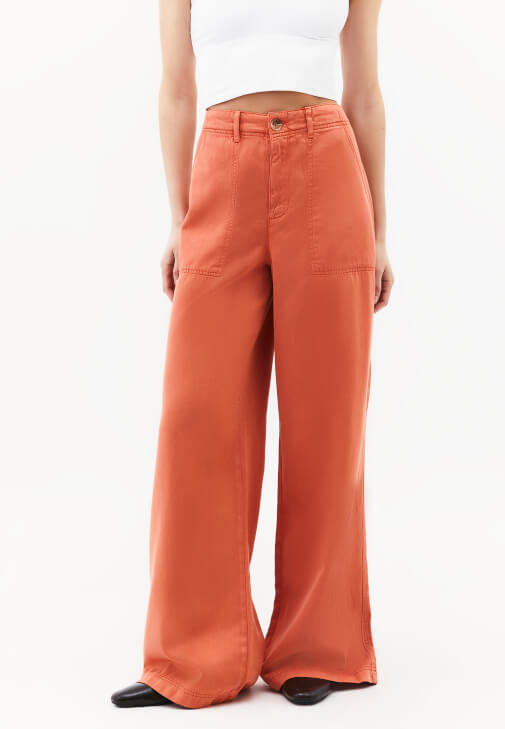 Tencel Pantolon ve Crop Atlet Kombini