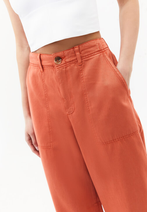 Tencel Pantolon ve Crop Atlet Kombini