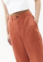 Bayan Turuncu Wide-Leg Pantolon ( TENCEL™ )