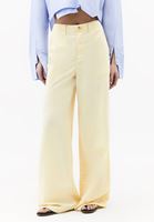 Bayan Sarı Wide-Leg Pantolon ( TENCEL™ )