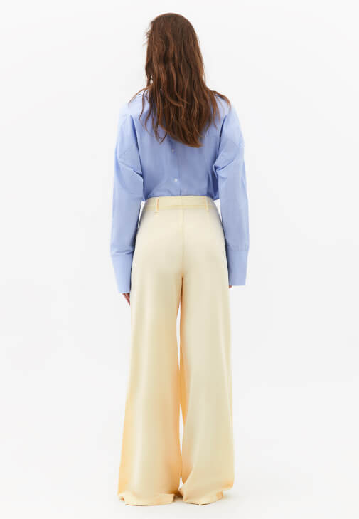 Tencel Pantolon ve Crop Gömlek Kombini