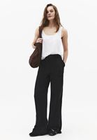 Bayan Siyah Wide-Leg Pantolon ( TENCEL™ )