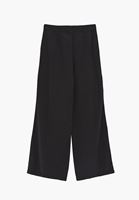 Bayan Siyah Wide-Leg Pantolon ( TENCEL™ )